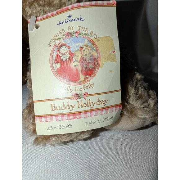 VTG 2002 Hallmark Buddy Hollyday Puppy Dog Christmas Winter Stuffed Plush - Picture 2 of 9
